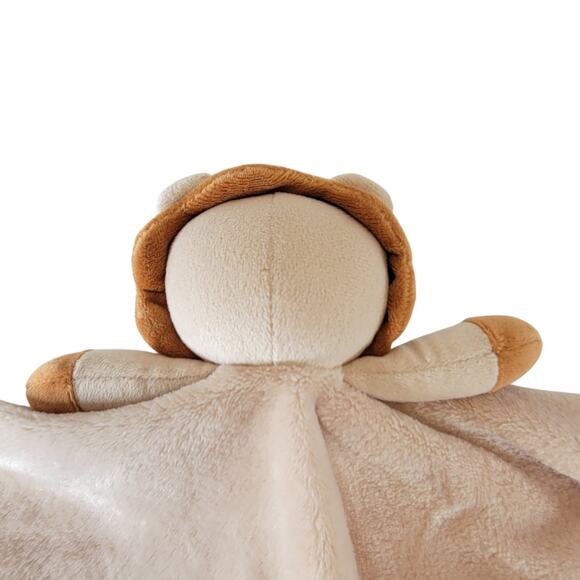 Lion Lovey Security Blanket Tan Satin Trim  15"x15" Plush Toy Pro Goleem - Picture 11 of 12